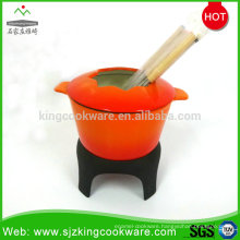 Cast iron fondue, cheese fondue set, fondue pot